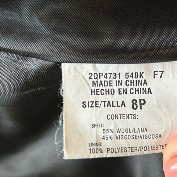 Harve Benard Women’s Classic Dark Gray Wool Coat Lined Size 8 Petite Tall - Picture 5 of 14